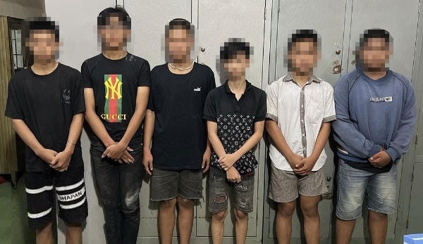 Các đối tượng bị bắt giữ đều đang ở độ tuổi thanh thiếu niên. Ảnh: Công an cung cấp.