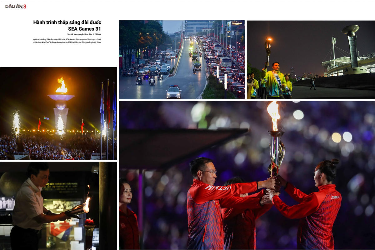 Hành trình thắp đuốc SEA Games 31. (ảnh: Nam Nguyễn).
