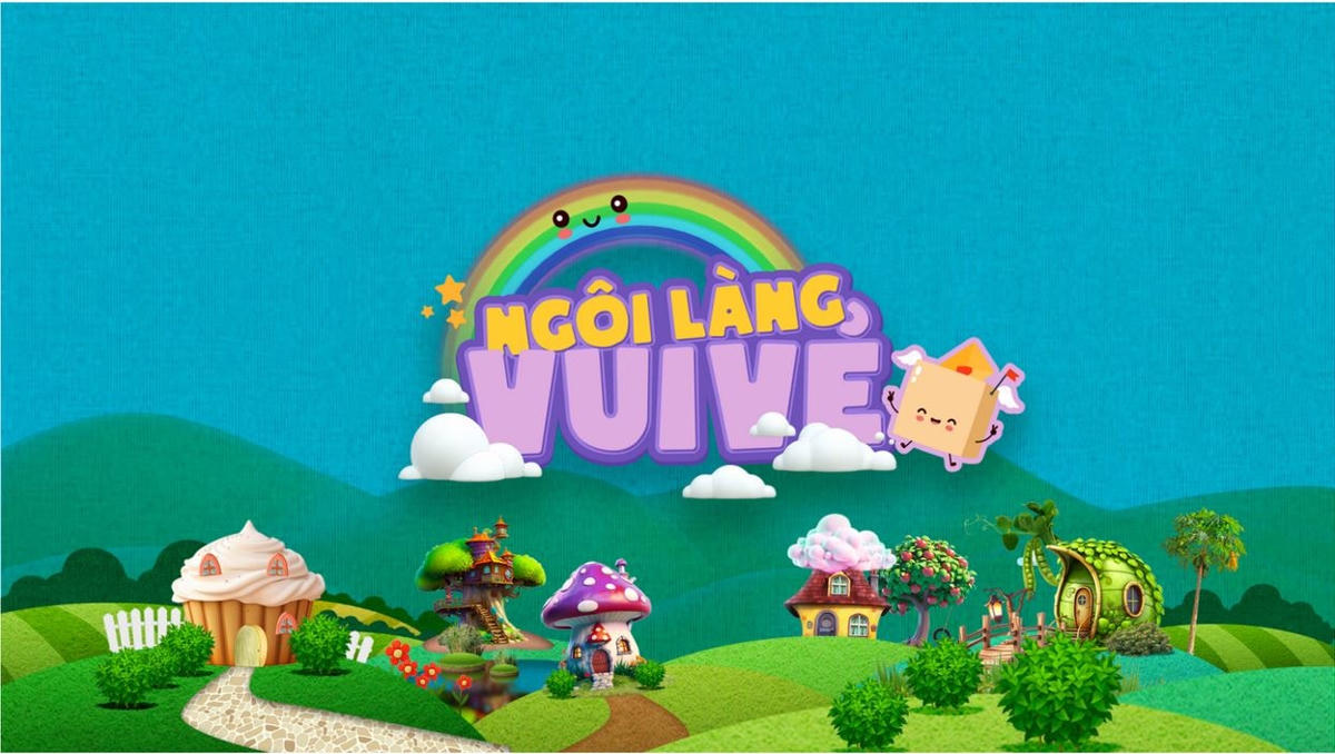 Không gian của "Ngôi làng vui vẻ" có 5 ngôi nhà với 5 thành viên. 