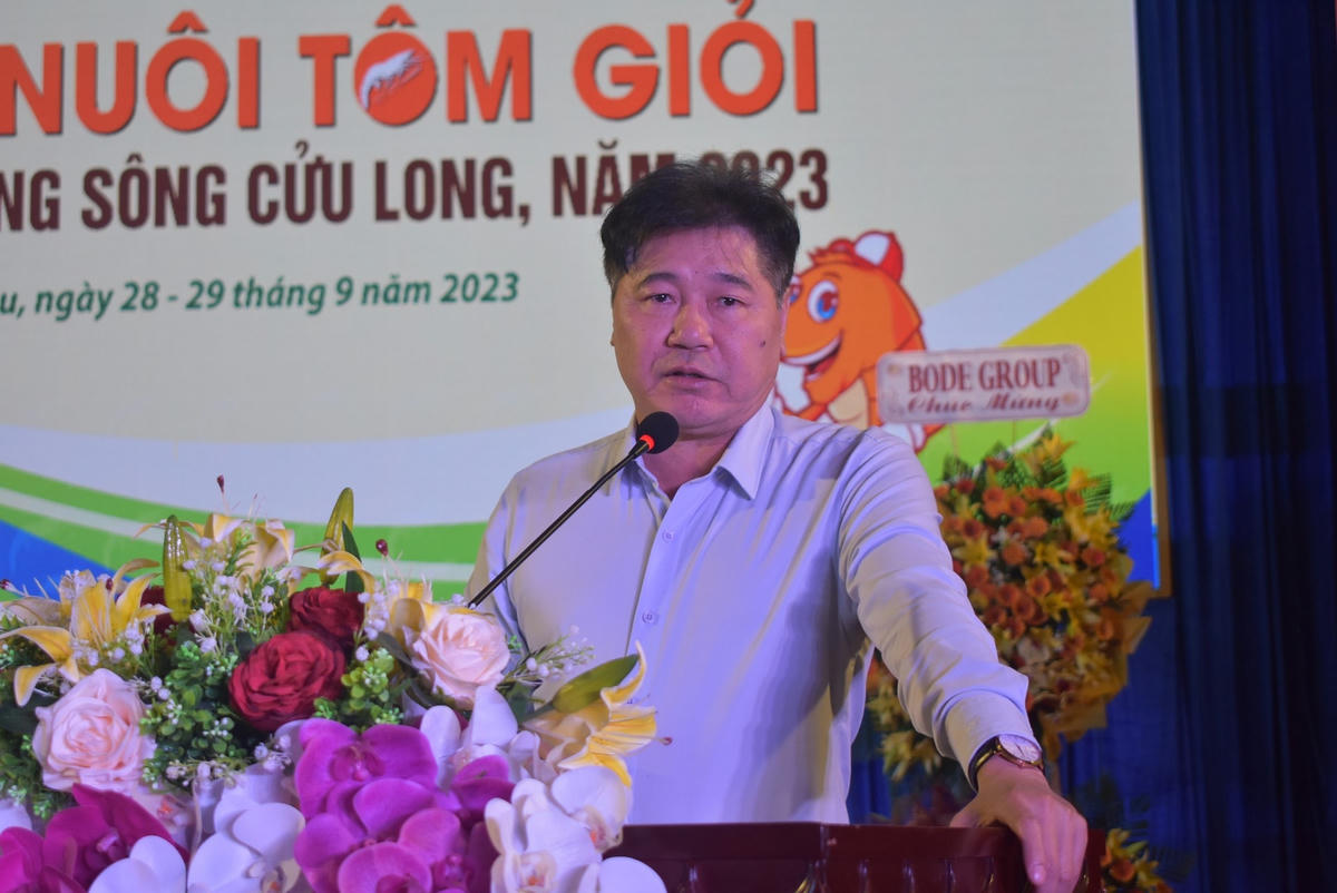 Ông Lê Quốc Thanh, Giám đốc Trung tâm Khuyến nông quốc gia, Trưởng ban Tổ chức hội thi phát biểu tại lễ khai mạc.