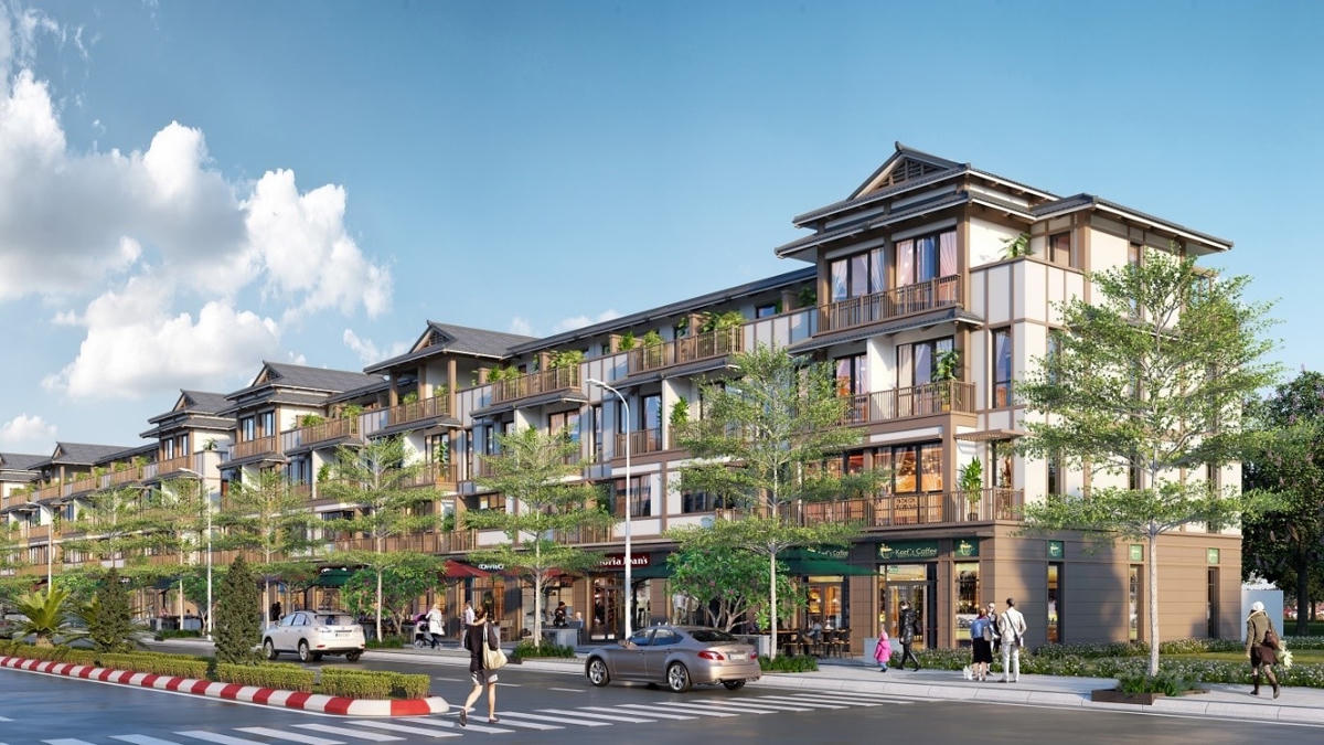 Một góc Phố Đông tại dự án Imperia Grand Plaza Đức Hòa hứa hẹn sẽ trở thành điểm mua sắm và checkin ấn tượng tại thị trấn Hậu Nghĩa (Đức Hòa, Long An).
