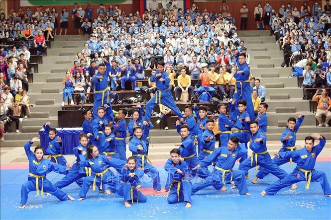 Vovinam - Việt Võ Đạo được công nhận là di sản văn hóa phi vật thể quốc gia. Ảnh: TTXVN phát.