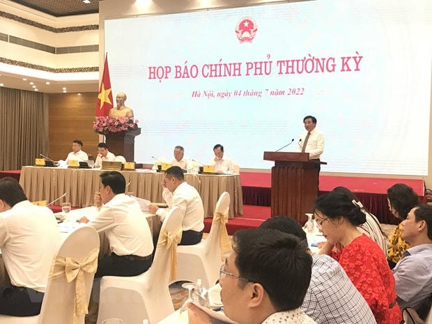 Quang cảnh buổi họp báo. (Ảnh: TTXVN)