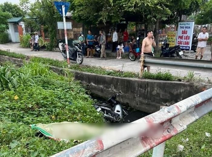 Mương nước nơi phát hiện thi thể đã tử vong. Nguồn: Báo Hải Dương