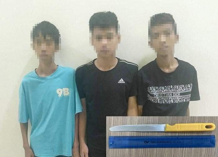 Ba đối tượng cùng tang vật tại cơ quan Công an.