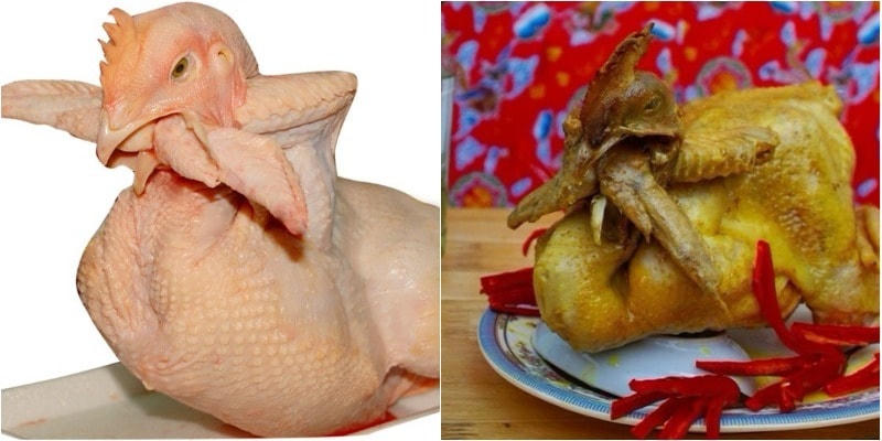 Cách luộc và tạo dáng gà cúng giao thừa đẹp mắt