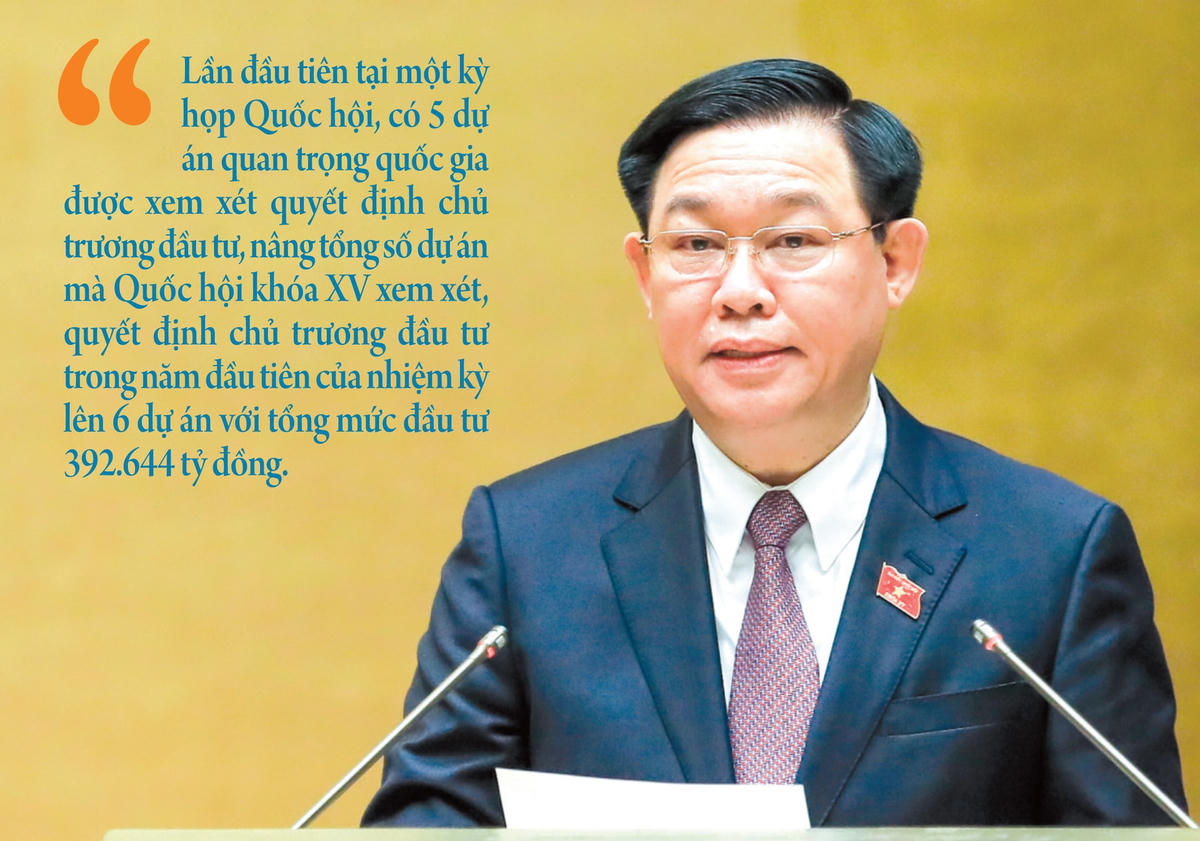 Chủ tịch Quốc hội Vương Đình Huệ phát biểu tại phiên bế mạc.