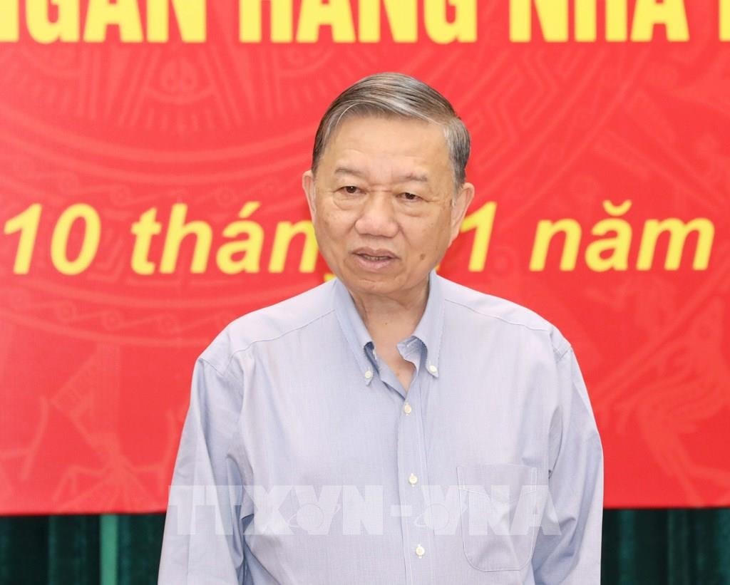Đại tướng Tô Lâm chủ trì hội nghị. Ảnh: Phương Hoa - TTXVN.