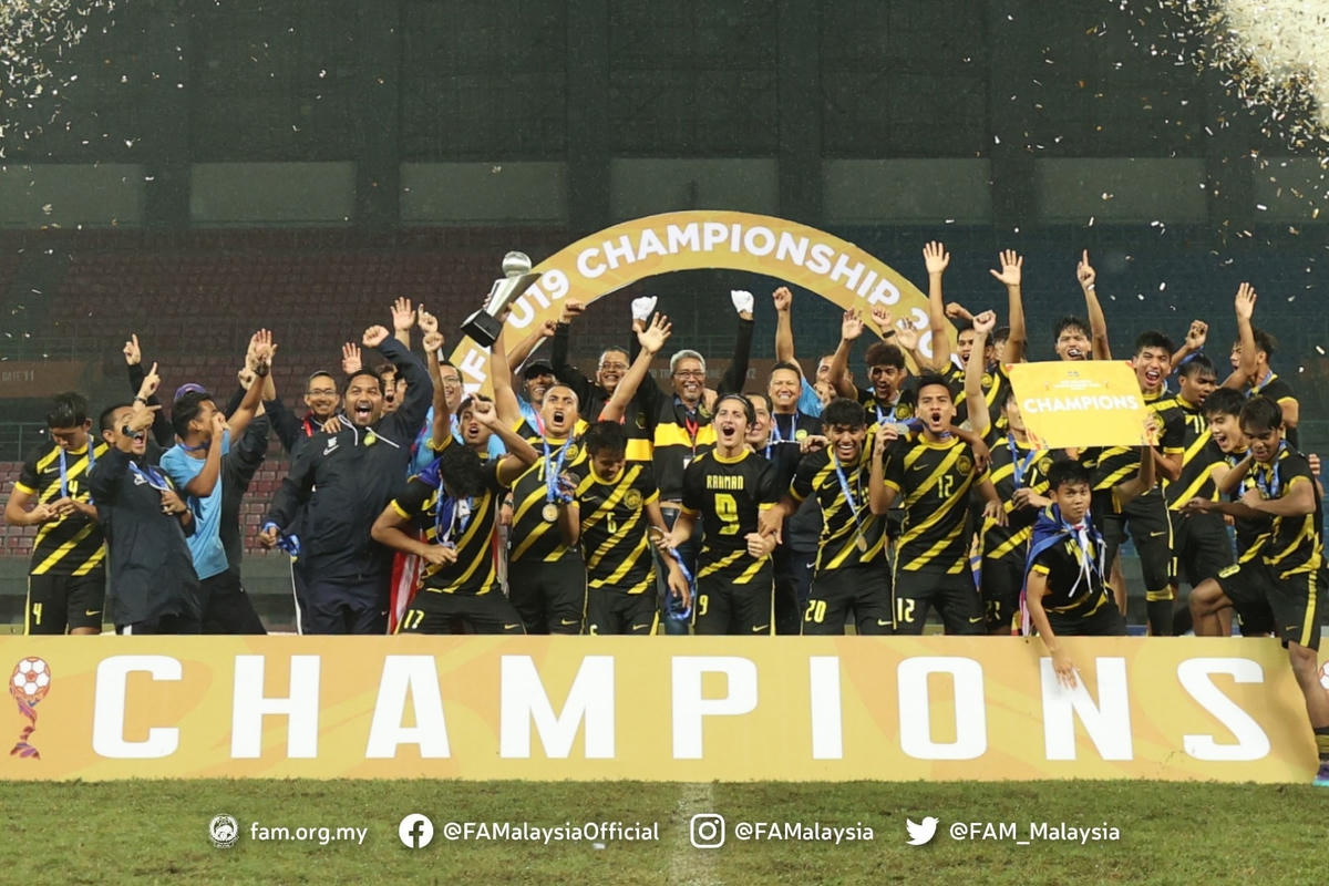U19 Malaysia vô địch U19 Đông Nam Á (Ảnh: FAM).