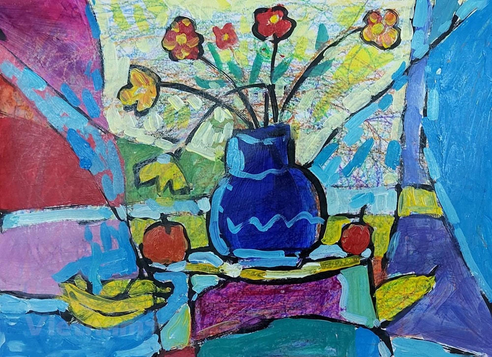 Một tác phẩm của họa sĩ nhí Cổ Đô. (Nguồn: Vietnam+).