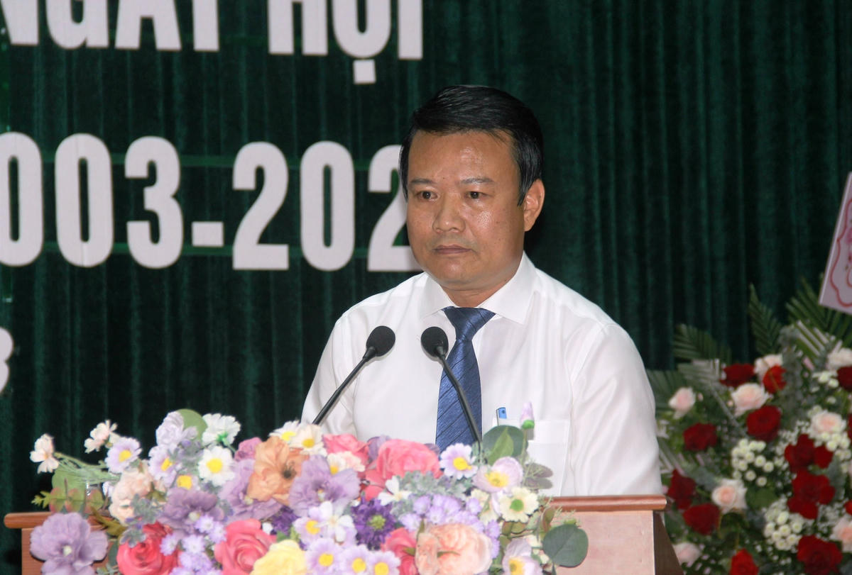 Ông Nguyễn Việt Hùng, Trưởng ban Dân vận, Chủ tịch Ủy ban MTTQ TP Thanh Hóa phát biểu khai mạc hội nghị.