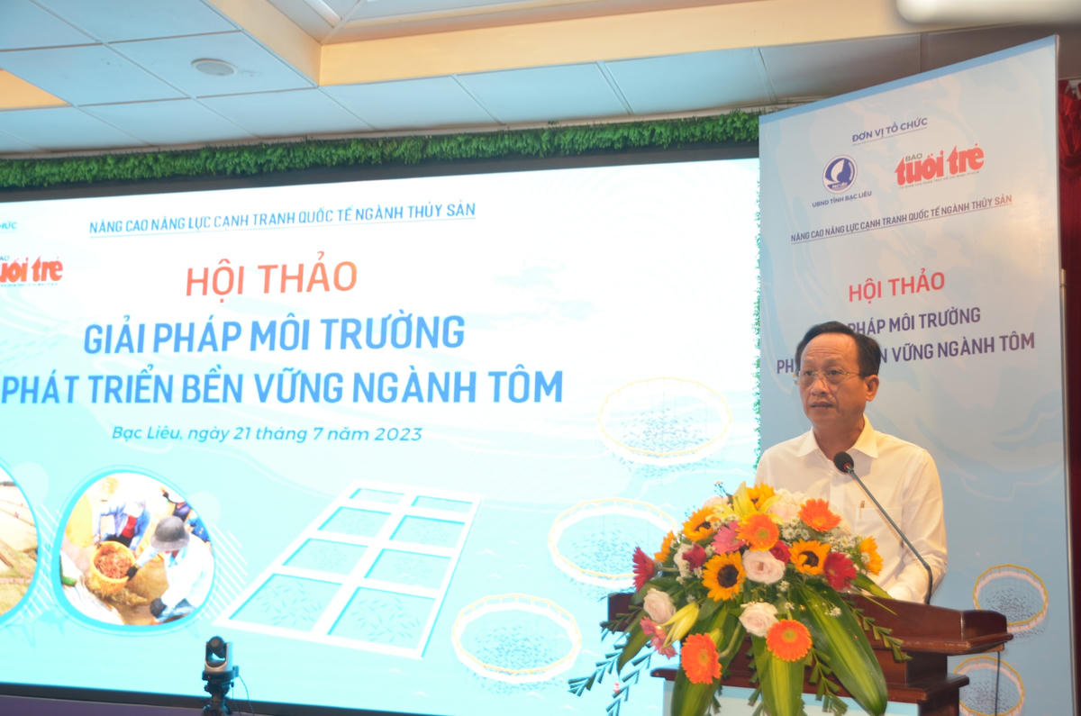 Chủ tịch UBND tỉnh Bạc Liêu Phạm Văn Thiều phát biểu tại Hội thảo.