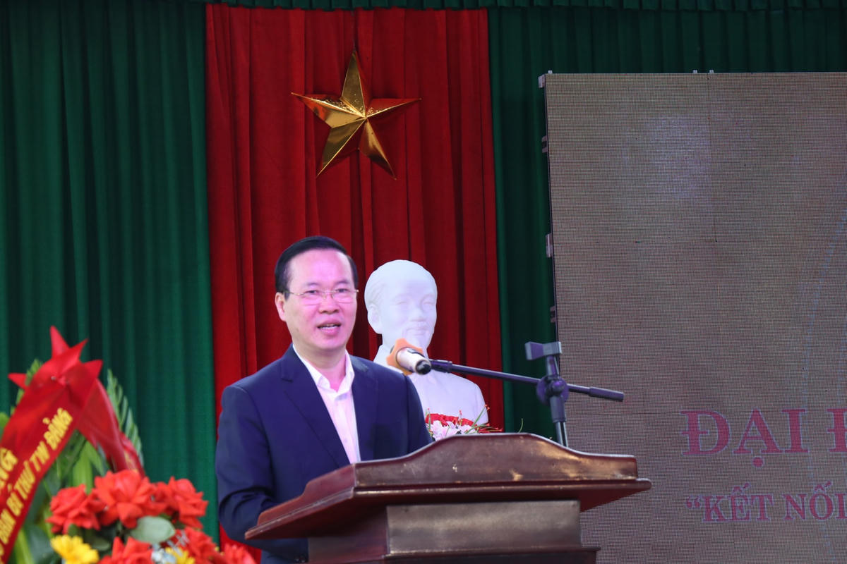 Thường trực Ban Bí thư Võ Văn Thưởng phát biểu tại ngày hội.