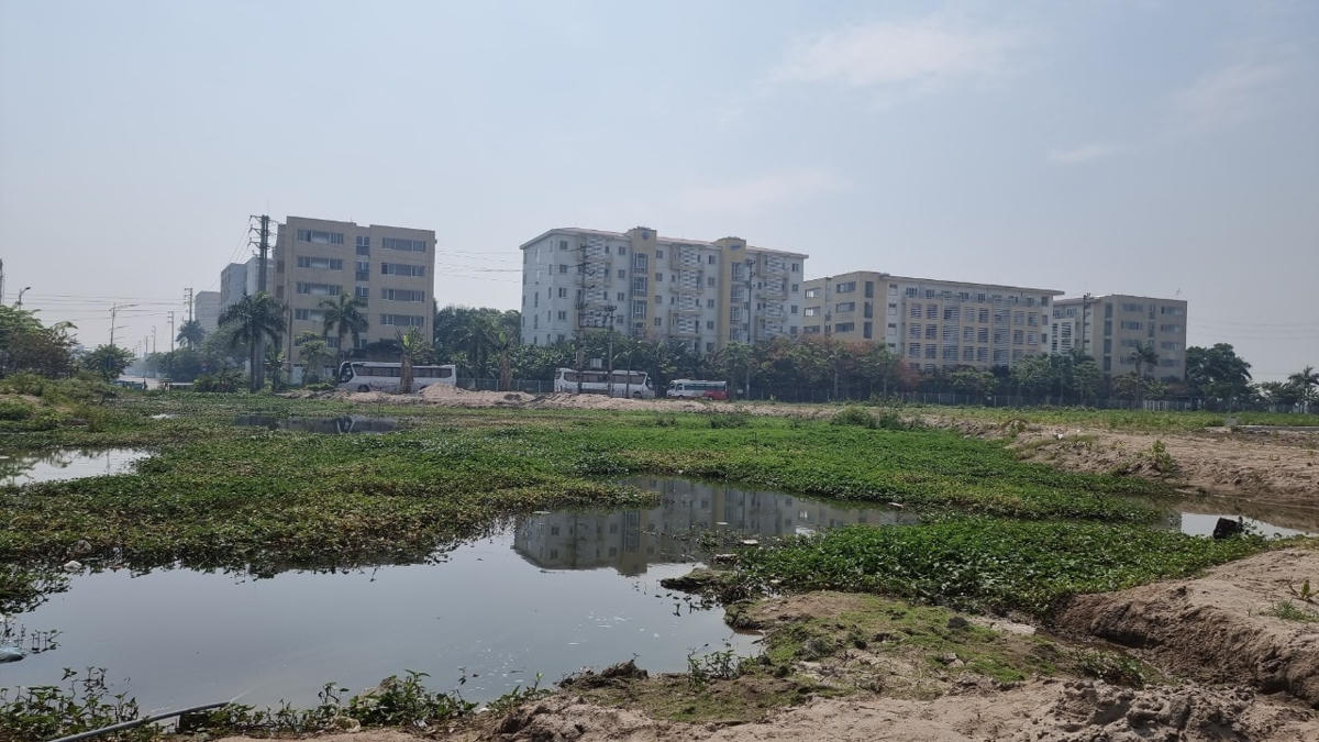 Một góc Dự án xây dựng khu nhà ở thôn Đông Yên.