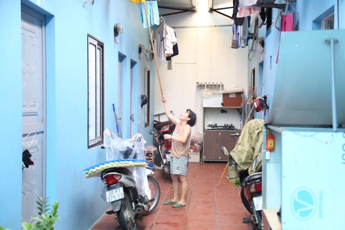 Khu nhà trọ cho công nhân ở Đông Anh, Hà Nội.