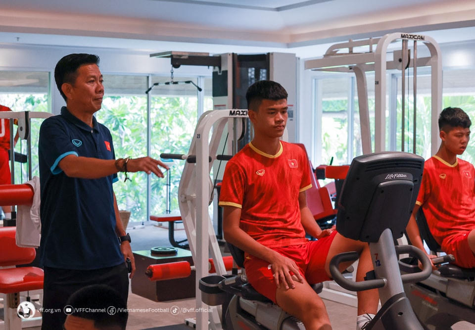 U17 Việt Nam luyện tập. Ảnh: VFF.