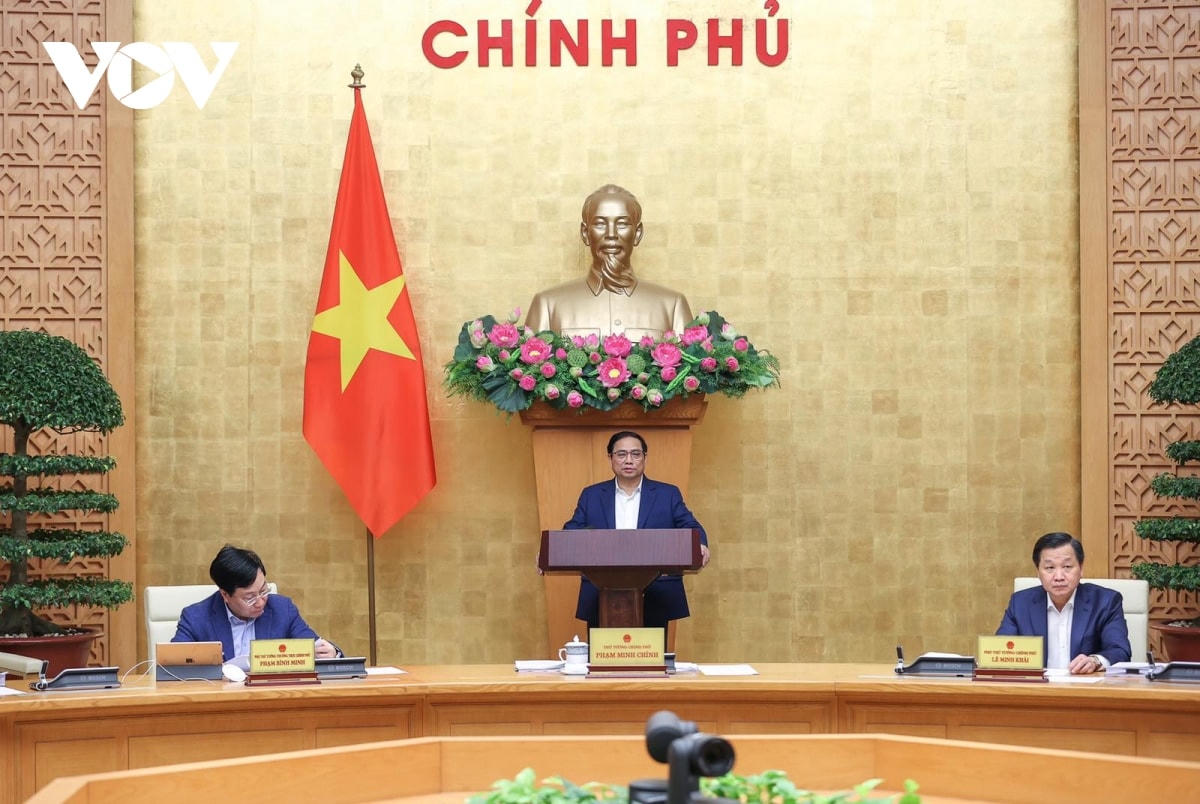 Thủ tướng Phạm Minh Chính phát biểu tại Phiên họp. Nguồn: VOV.