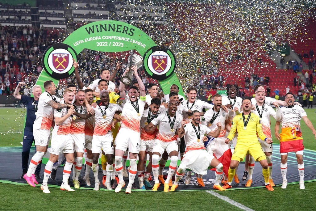 West Ham trở thành đội bóng thứ hai vô địch Europa Conference League (Ảnh: AP).