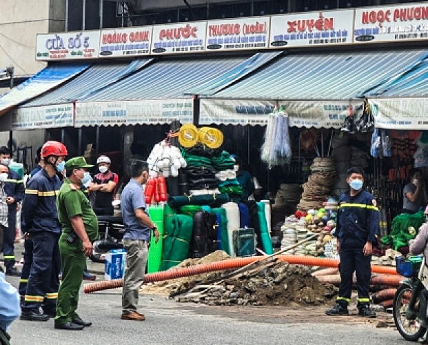 Hiện trường được phong tỏa