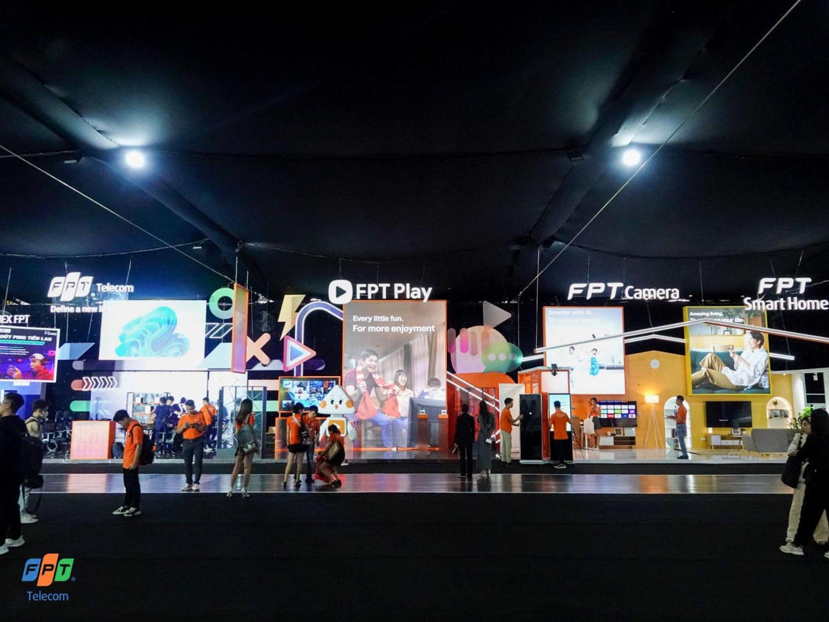 Không gian triển lãm FPT Telecom tại Techday 2023.