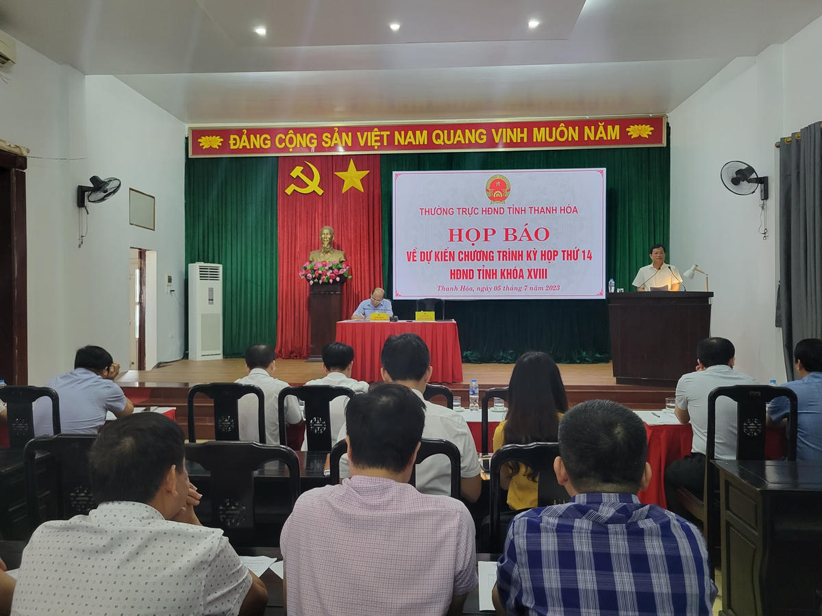 Thường trực HĐND tỉnh Thanh Hóa tổ chức họp báo công bố thông tin dự kiến về chương trình kỳ họp thứ 14.