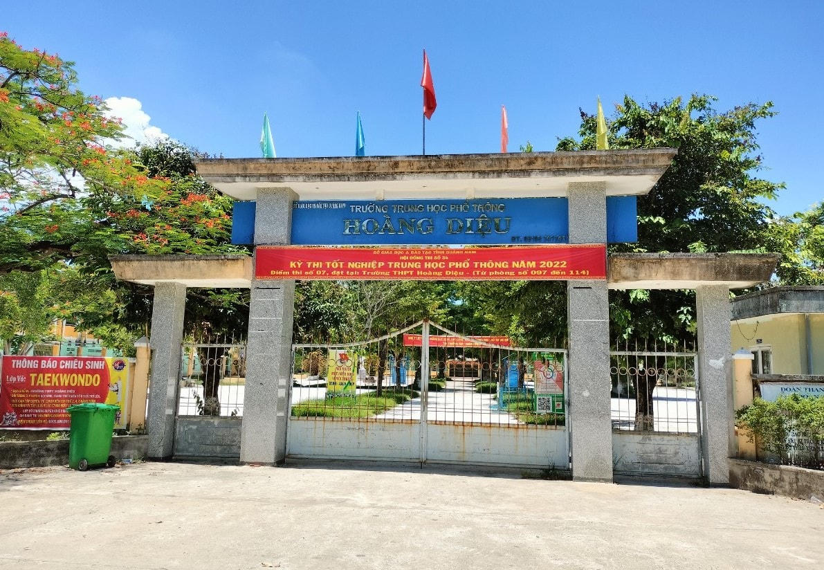 Ngôi Trường THPT Hoàng Diệu nơi em Quỳnh Giang học tập.