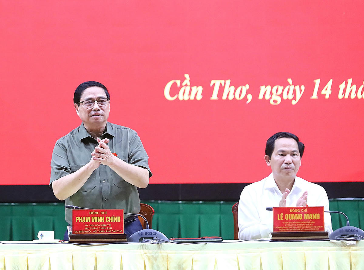 Thủ tướng Chính phủ Phạm Minh Chính tại buổi tiếp xúc cử tri.