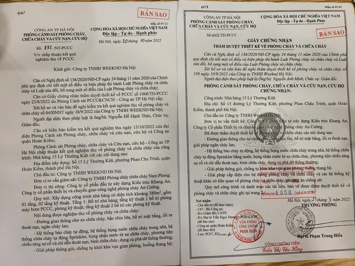Một công trình đang xây dựng trái phép, bị cơ quan chức năng quận Hoàn Kiếm 2 lần xử phạt, buộc dừng xây dựng, tháo dỡ diện tích xây dựng trái phép nhưng được Phòng cảnh sát phòng cháy, chữa cháy và cứu hộ cấp Giấy chứng nhận thẩm duyệt thiết kế về phòng cháy và chữa cháy!?