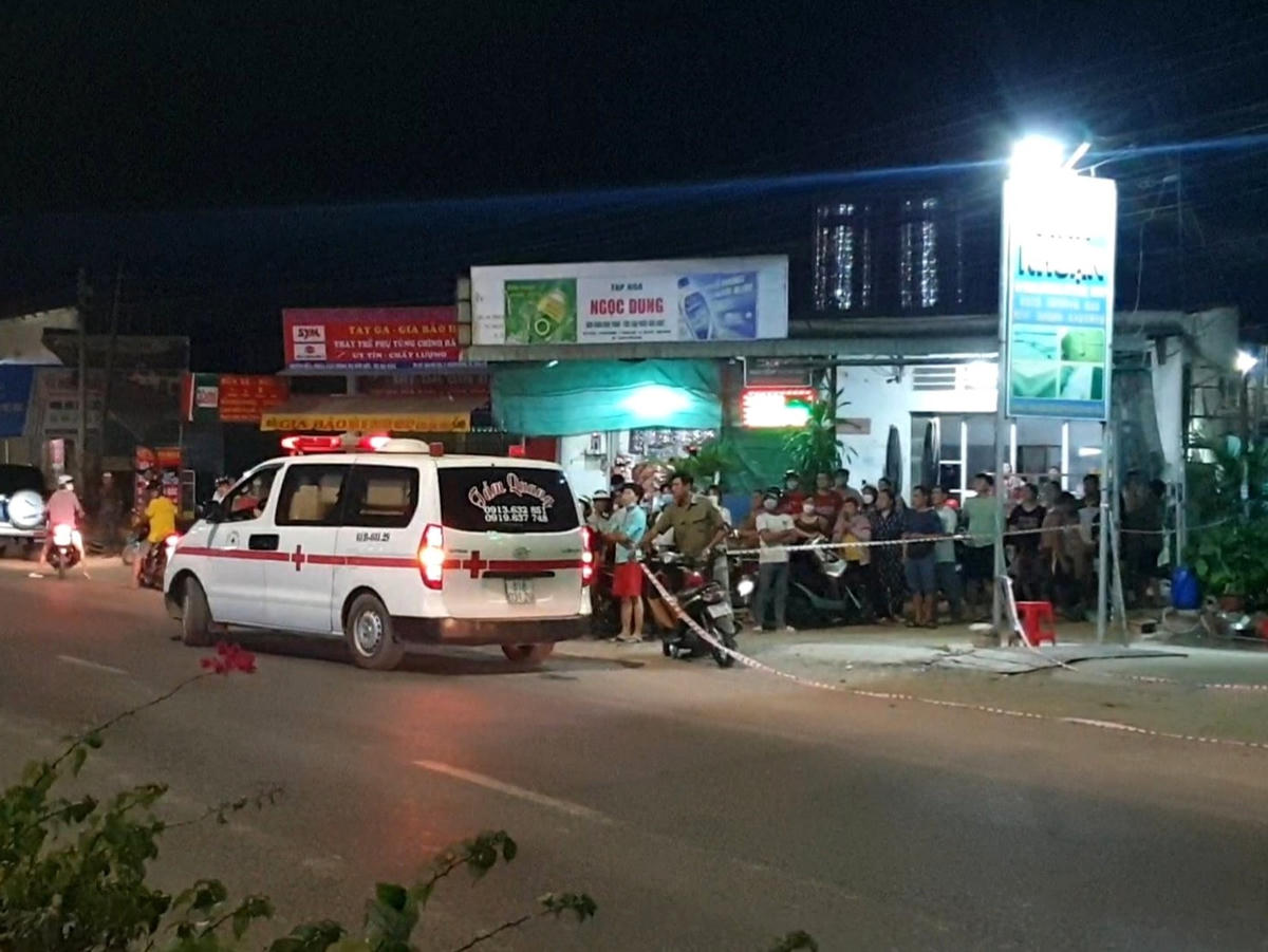 Hiện trường vụ án mạng (ảnh Đ.T).