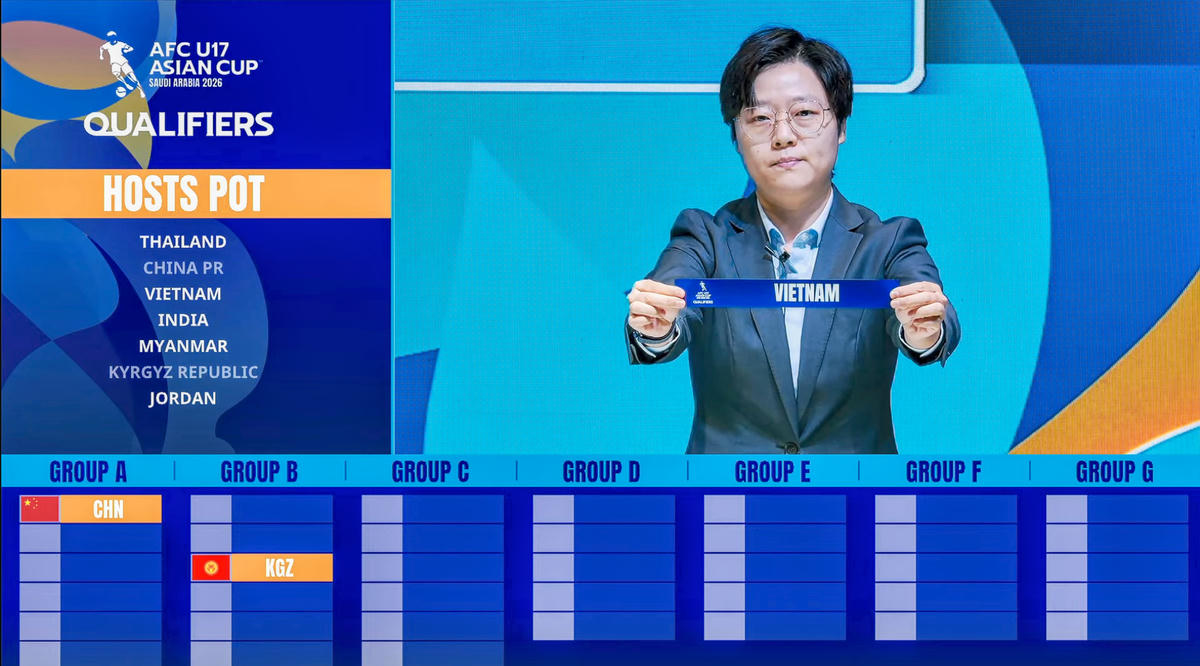 Bốc thăm Vòng loại U17 châu Á 2026. Ảnh: AFC.