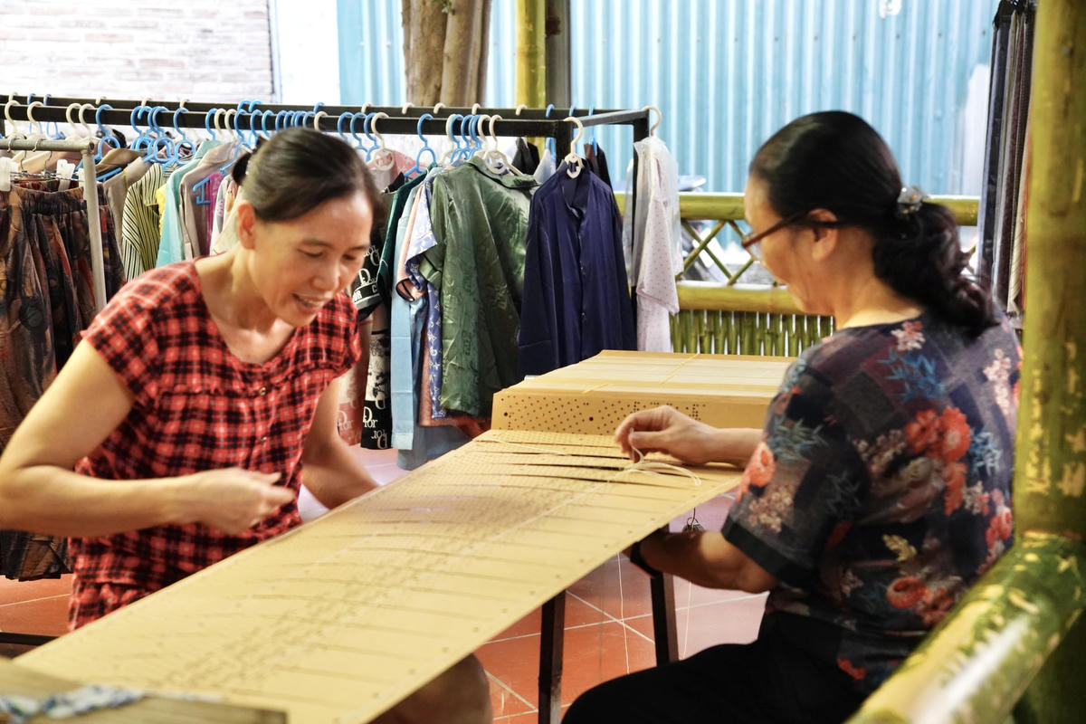 Khung dệt thủ công.