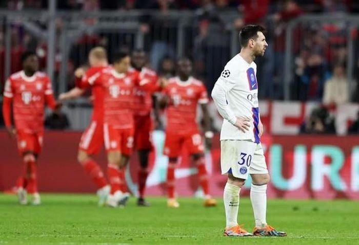 Messi bất lực trước Bayern Munich. Nguồn: Getty Images. 