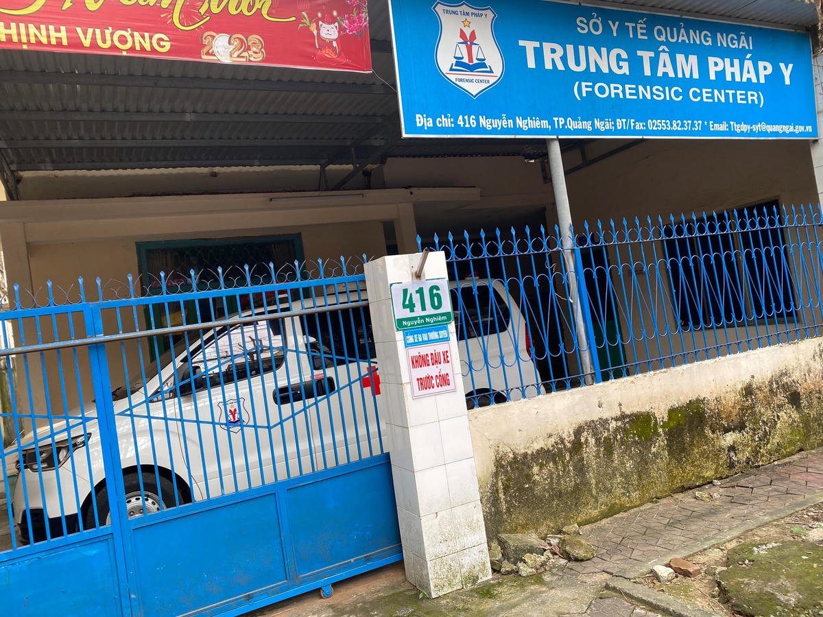 Một góc Trung tâm pháp y tỉnh Quảng Ngãi.