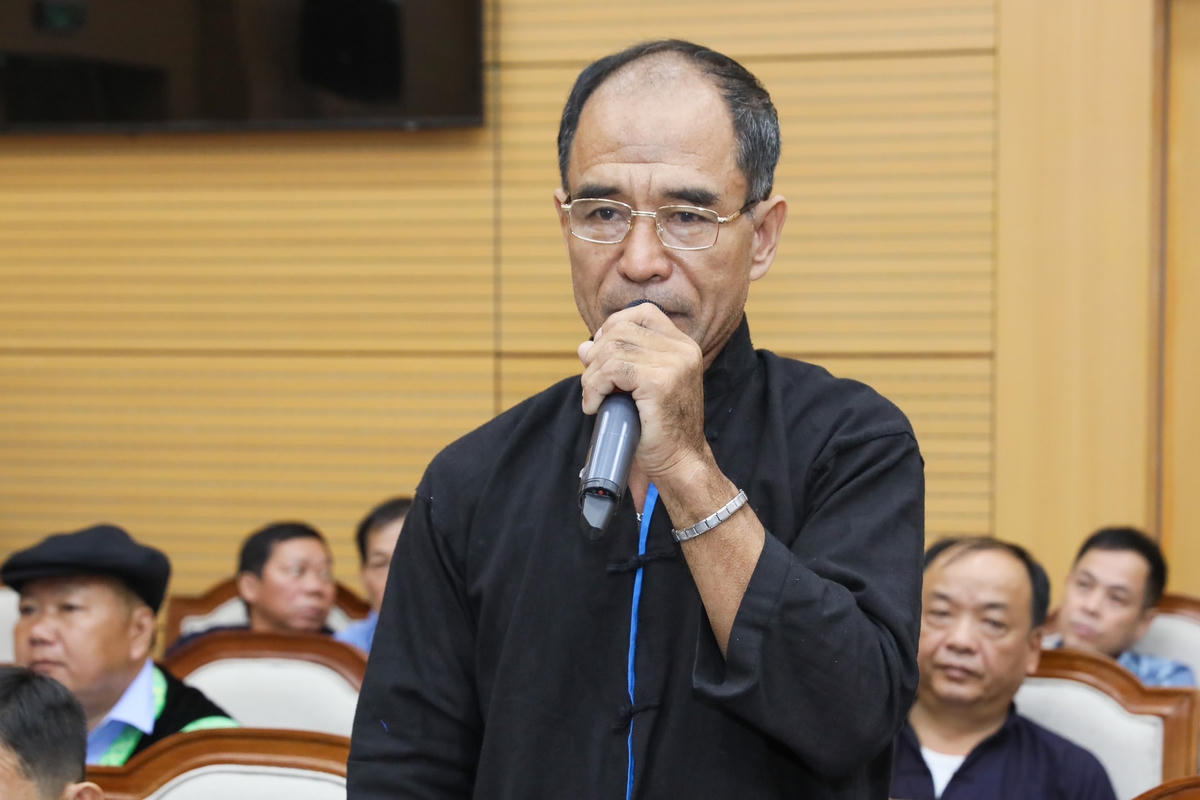 Ông Sừng Sừng Khai, dân tộc Hà Nhì, người uy tín xã Sín Thầu, huyện Mường Nhé, tỉnh Điện Biên.