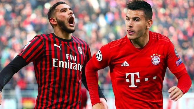 Theo và Lucas trong màu áo AC Milan và Bayern Munich.