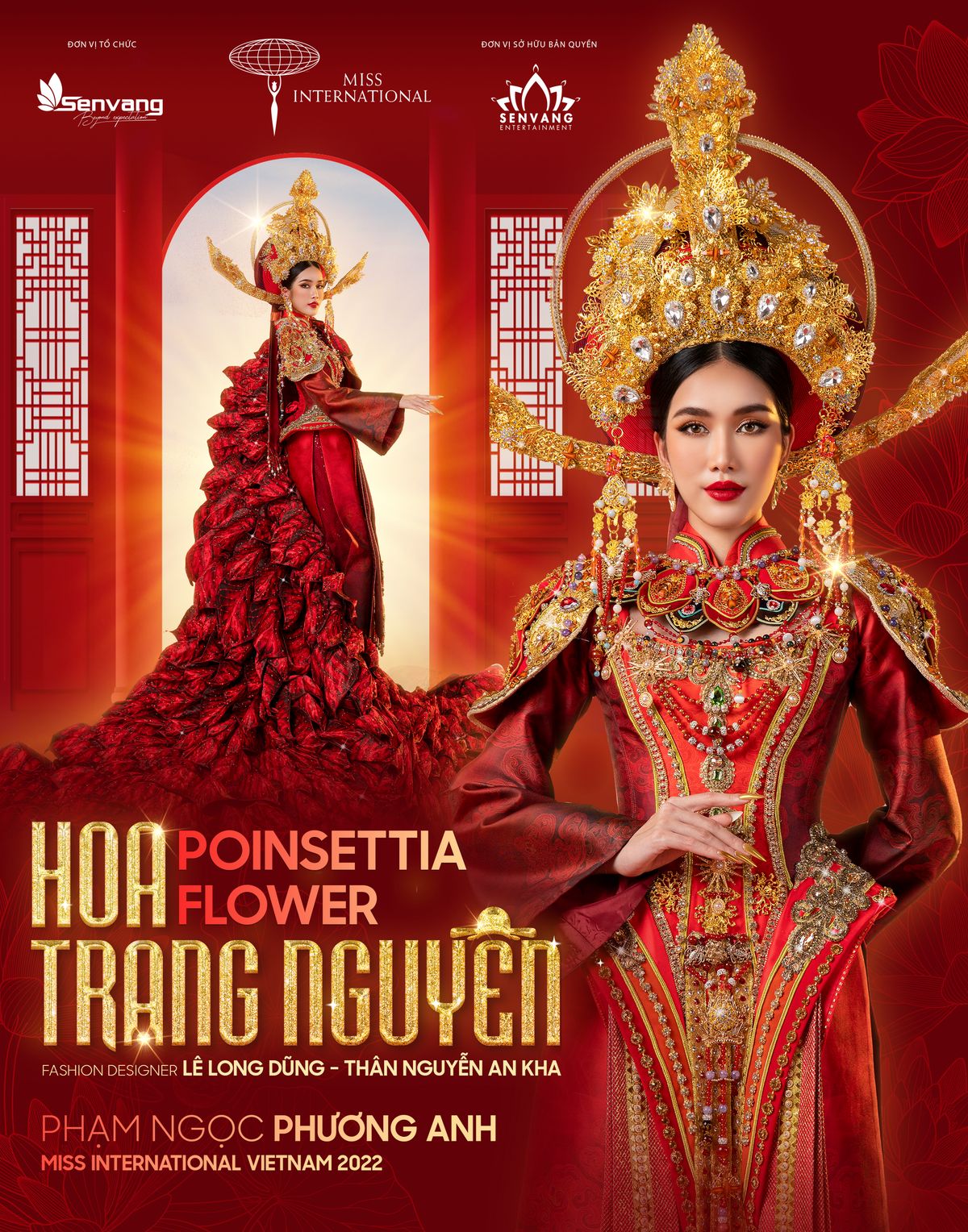 Á hậu Phương Anh gây chú ý khi trình làng bộ trang phục dân tộc sẽ trình diện tại  Miss International 2022.