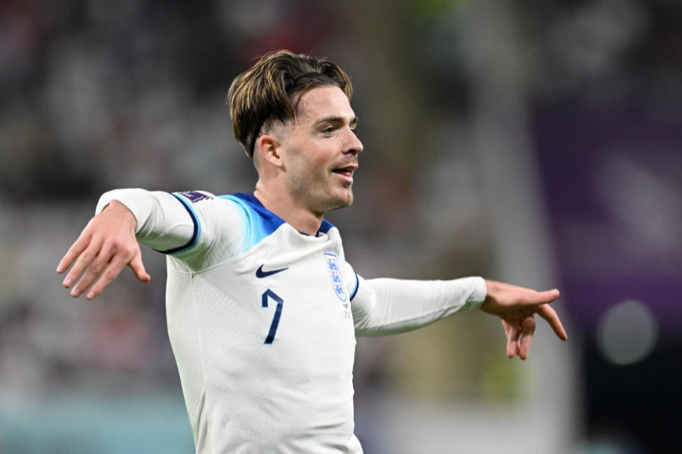 Bất chấp bàn thắng đầu tiên tại World Cup, Jack Grealish ngồi dự bị trong lần chạm trán này. Ảnh: Getty.