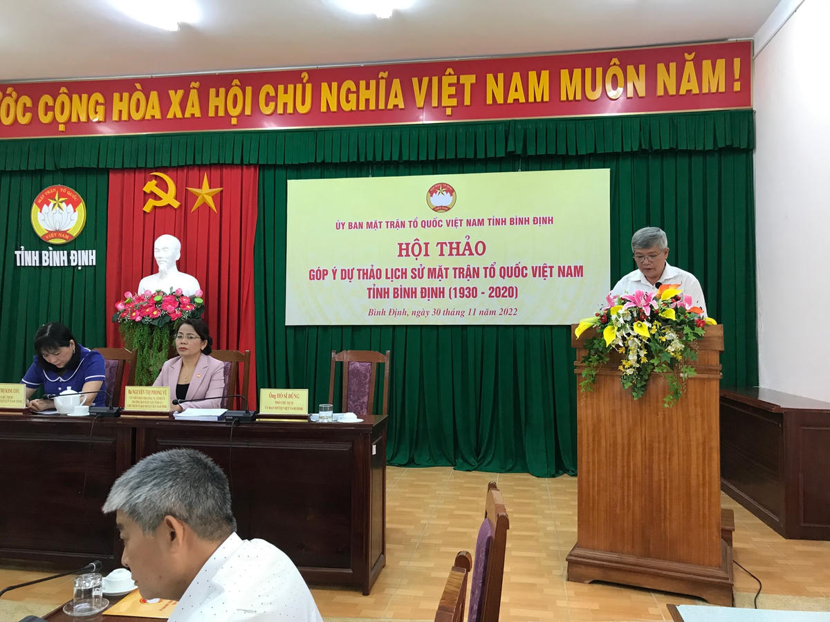  Hoàn chỉnh dự thảo công trình khoa học về MTTQ Việt Nam tỉnh Bình Định 