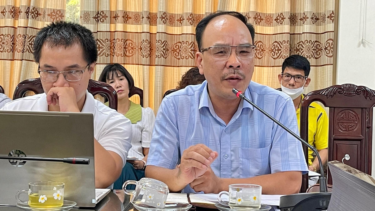 Bác sĩ Lại Tuấn Anh, Trường khoa Phòng chống bệnh truyền nhiễm (CDC Nam Định) thông tin, phân tích tại Hội nghị.