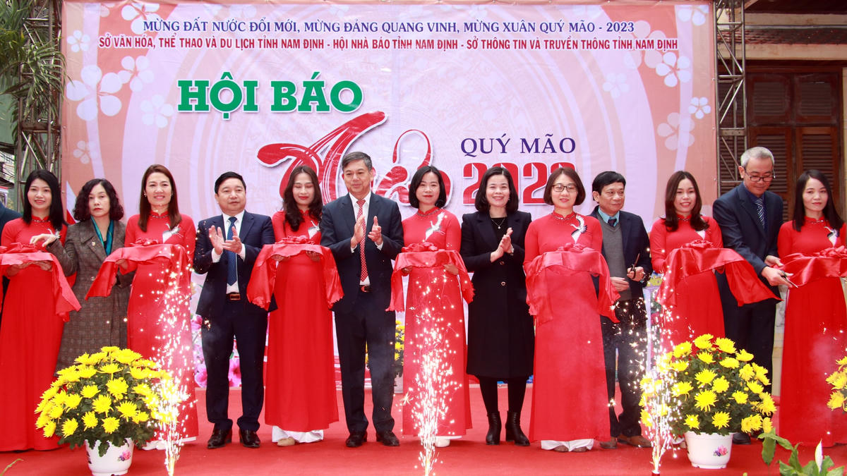 Hội Báo Xuân Quý Mão năm 2023 được tỉnh Nam Định khai mạc sáng nay, 16/1.