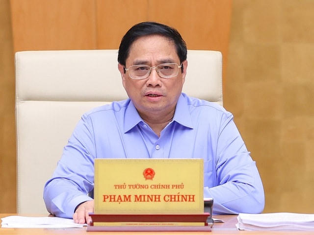 Thủ tướng Phạm Minh Chính phát biểu tại phiên họp.