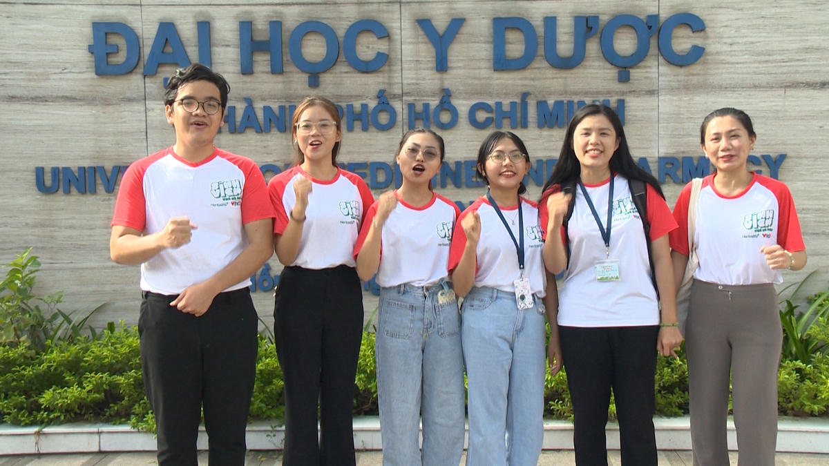 Sự quyết tâm của các thành viên trong đội trường ĐH Y Dược TP.HCM.