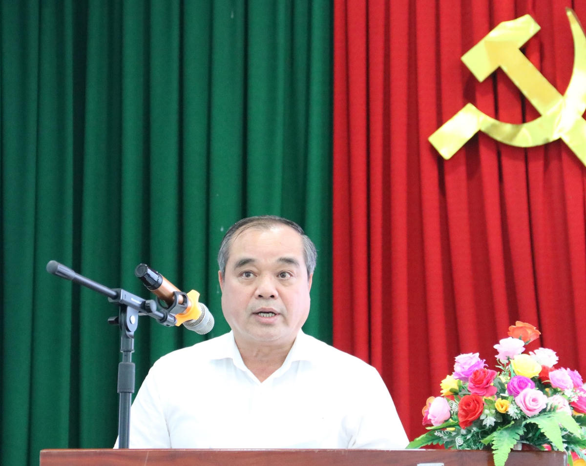 Ông Trần Hoàng Tuấn, Phó Chủ tịch Thường trực UBND tỉnh Quảng Ngãi phát biểu tại Hội nghị.