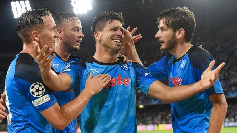 Napoli vào vòng 1/8 Champions League. (Nguồn: Getty Images).
