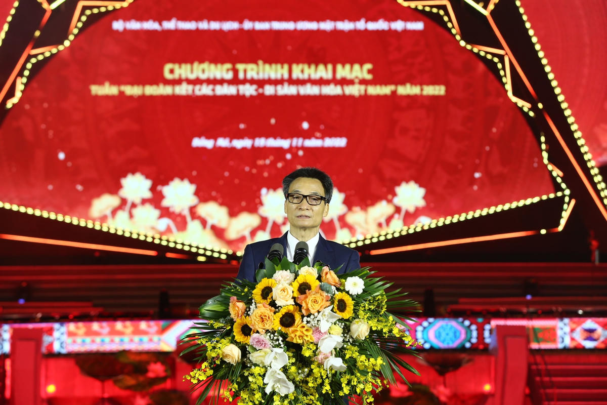 Phó Thủ tướng Vũ Đức Đam phát biểu tại buổi lễ.