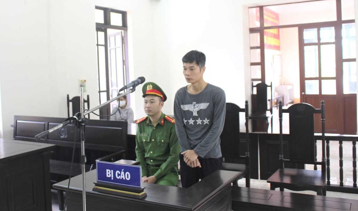 Bị cáo Tuấn tại phiên tòa. Ảnh: Công an tỉnh Quảng Ninh.