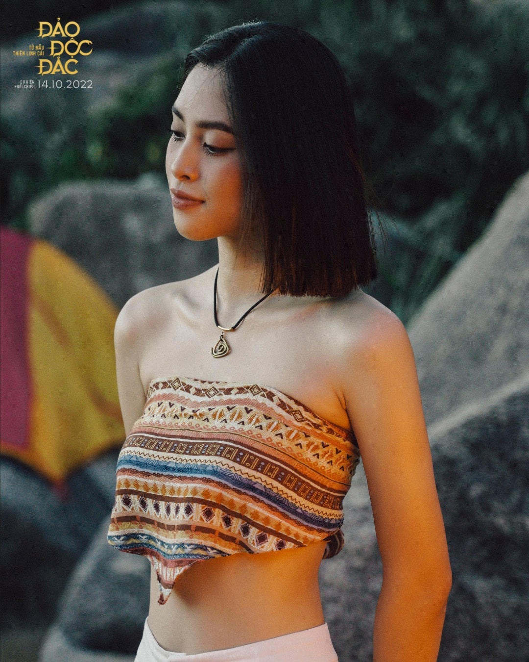 Tạo hình của Tiểu Vy trong "Đảo độc đắc". 