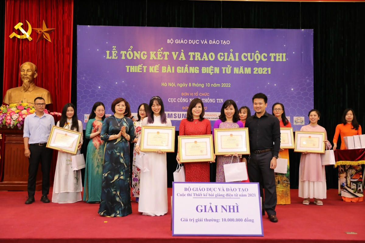 Số sản phẩm thi thiết kế bài giảng điện tử năm 2021 tăng gần gấp 5 lần năm trước