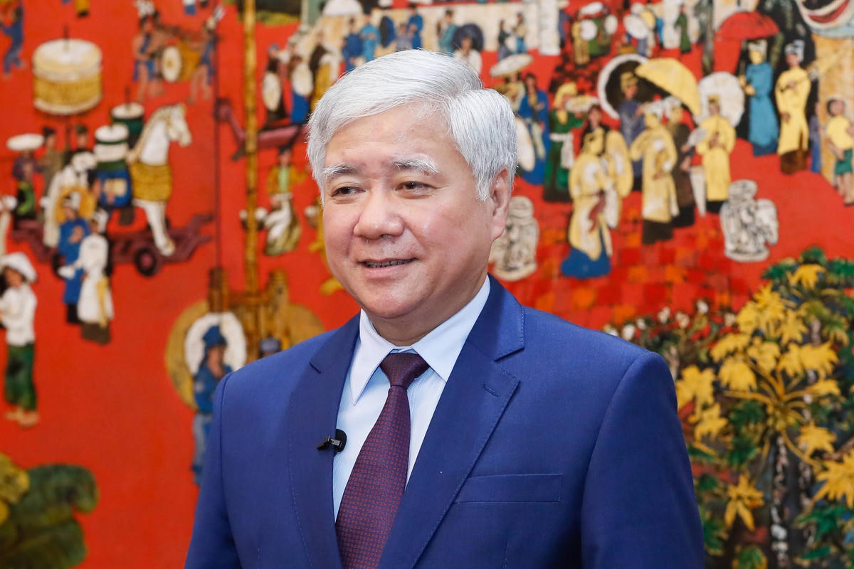 Bí thư Trung ương Đảng, Chủ tịch UBTƯ MTTQ Việt Nam Đỗ Văn Chiến. Ảnh: Quang Vinh. 