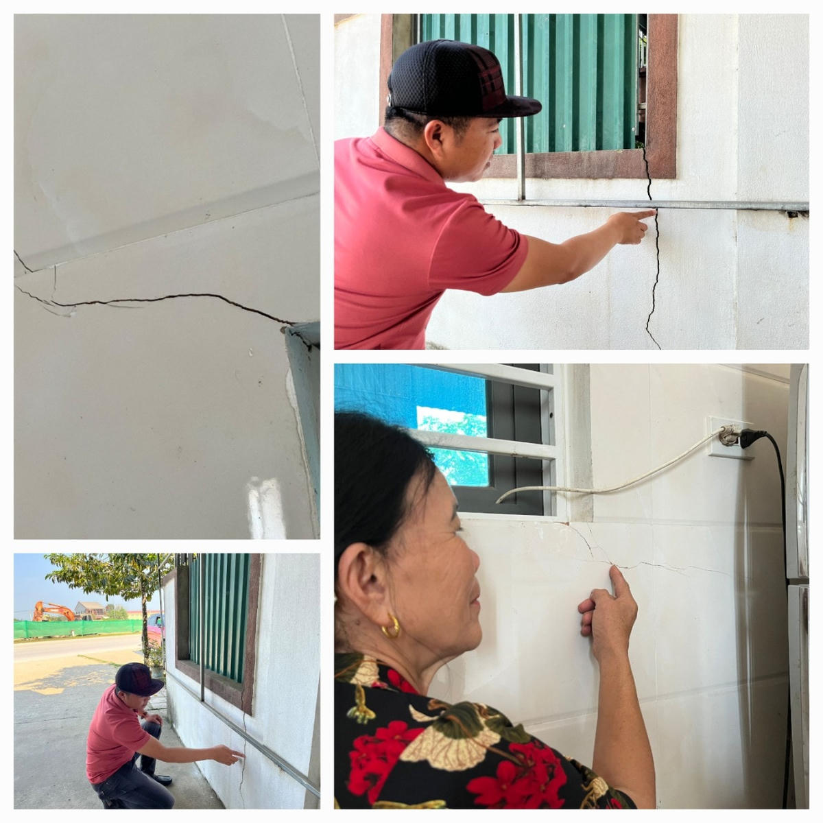 Dự án Vinh - Cửa Lò thi công giai đoạn 2 khiến nhà dân bị nứt.